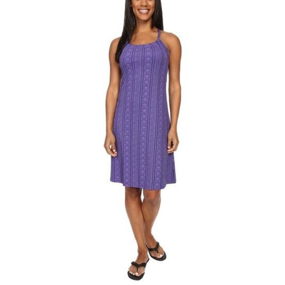 Prana Quinn Purple Southwestern Sleeveless Active Dress Built in Bra Size XS - Picture 1 of 10